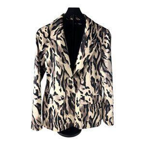 Natori Animal Print Blazer Multicolor Size 14